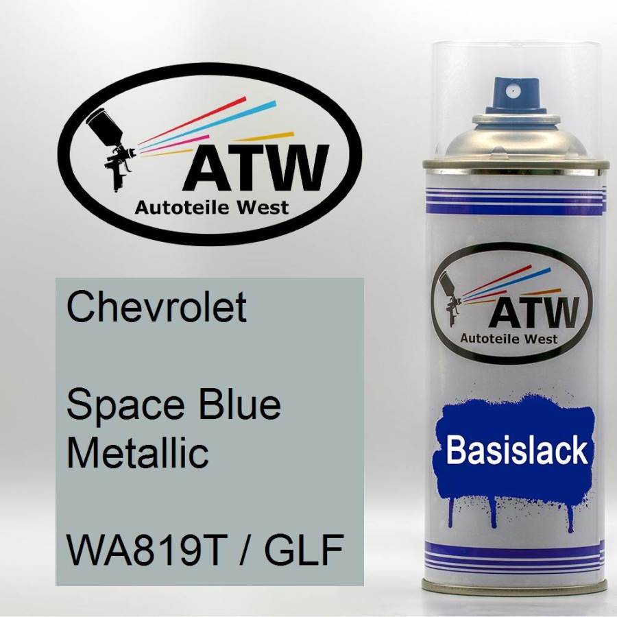 Chevrolet, Space Blue Metallic, WA819T / GLF: 400ml Sprühdose, von ATW Autoteile West.